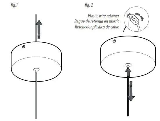 artika PDT-1GL-HD2BL 1-Light LED Pendant - Plastic