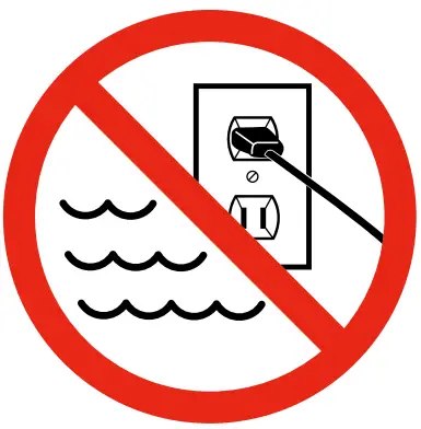 Electric shock warning icon