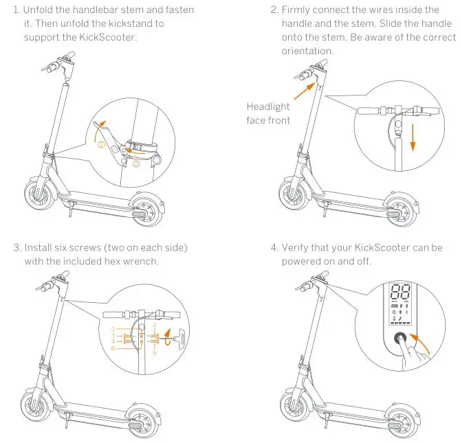 Ninebot Kick Scooter - Assembling Your KickScooter