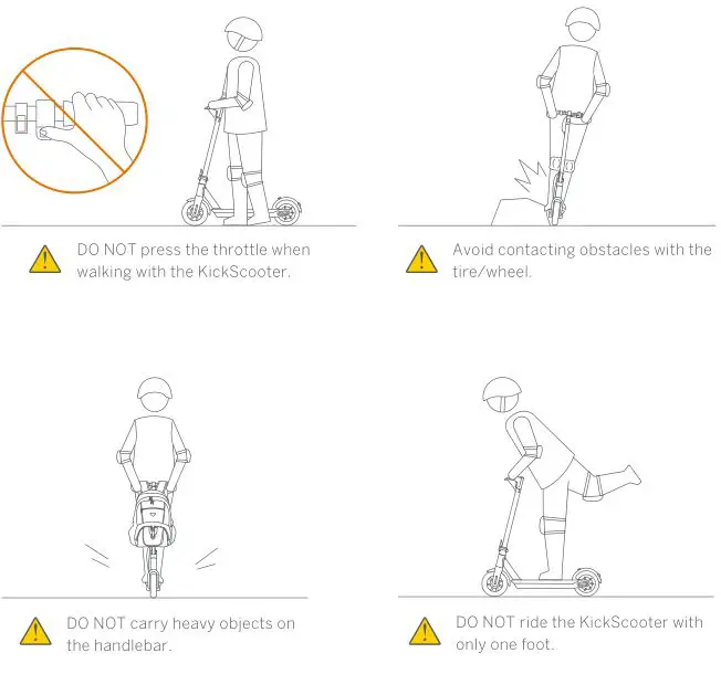 Ninebot Kick Scooter - Warning 2