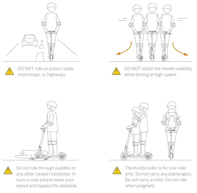 Ninebot Kick Scooter - Warning 3