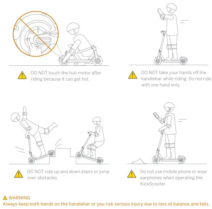 Ninebot Kick Scooter - Warning 4
