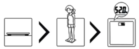 Place the scale on flat area