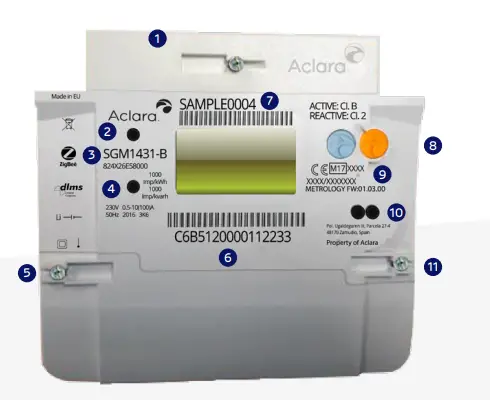 drax SGM1430-B Polyphase Electricity Smart Meter FIG 3