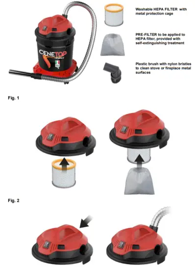 RIBITECH PRCEN012 ASH Cleaner Cenetop - Contents of packaging