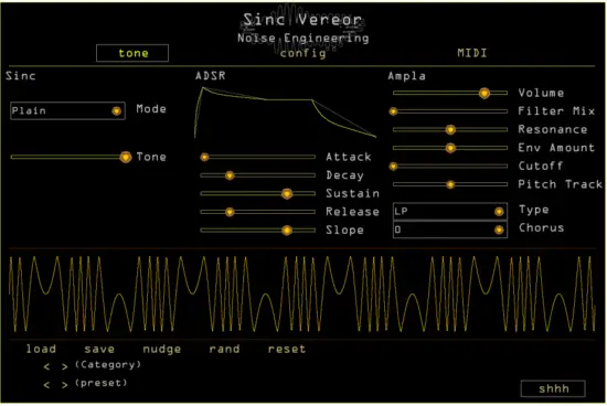 Noise Engineering Sinc Vereor Intuitive Yet Powerful Synthesizer - ADSR section