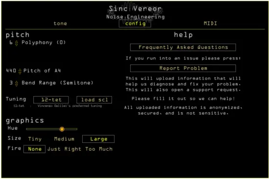 Noise Engineering Sinc Vereor Intuitive Yet Powerful Synthesizer - Preset controls