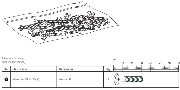 JOHN LEWIS Arc Metal Table Fixtures and fittings