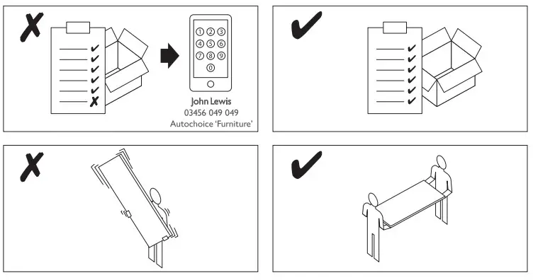 JOHN LEWIS Arc Metal Table panel failure