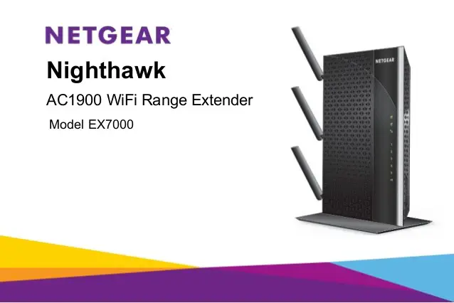 Netgear Ac1900 Nighthawk Wifi Mesh Extender Owner's Manual