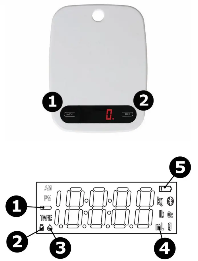 PEREL VTBAL103 Digital Kitchen Scale - parts