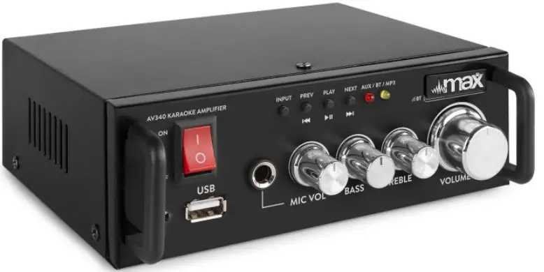 max MUSIC AV340 Karaoke Amplifier Multimedia Player