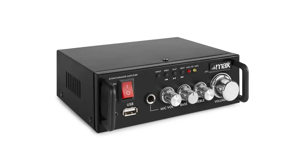 Max Music Av340 Karaoke Amplifier With Multimedia Player Instruction Manual Max Music Av340 Karaoke Amplifier With Multimedia Player Instruction Manual