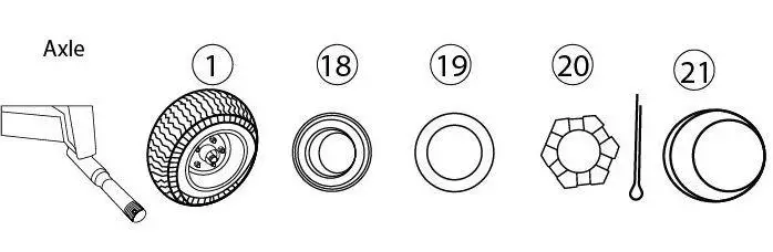 FIELD TUFF 220 LBS Utility Wagon with High Speed Hub - Slide Wheel