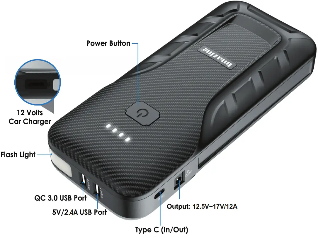 Imazing IM 39 Portable Jump Starter - Fig 1