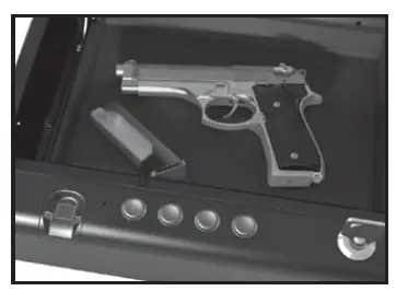 SentrySafe QAP1BLX Biometric Pistol Safe fig 12