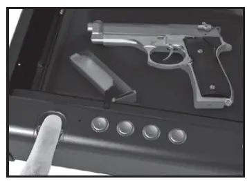 SentrySafe QAP1BLX Biometric Pistol Safe fig 13