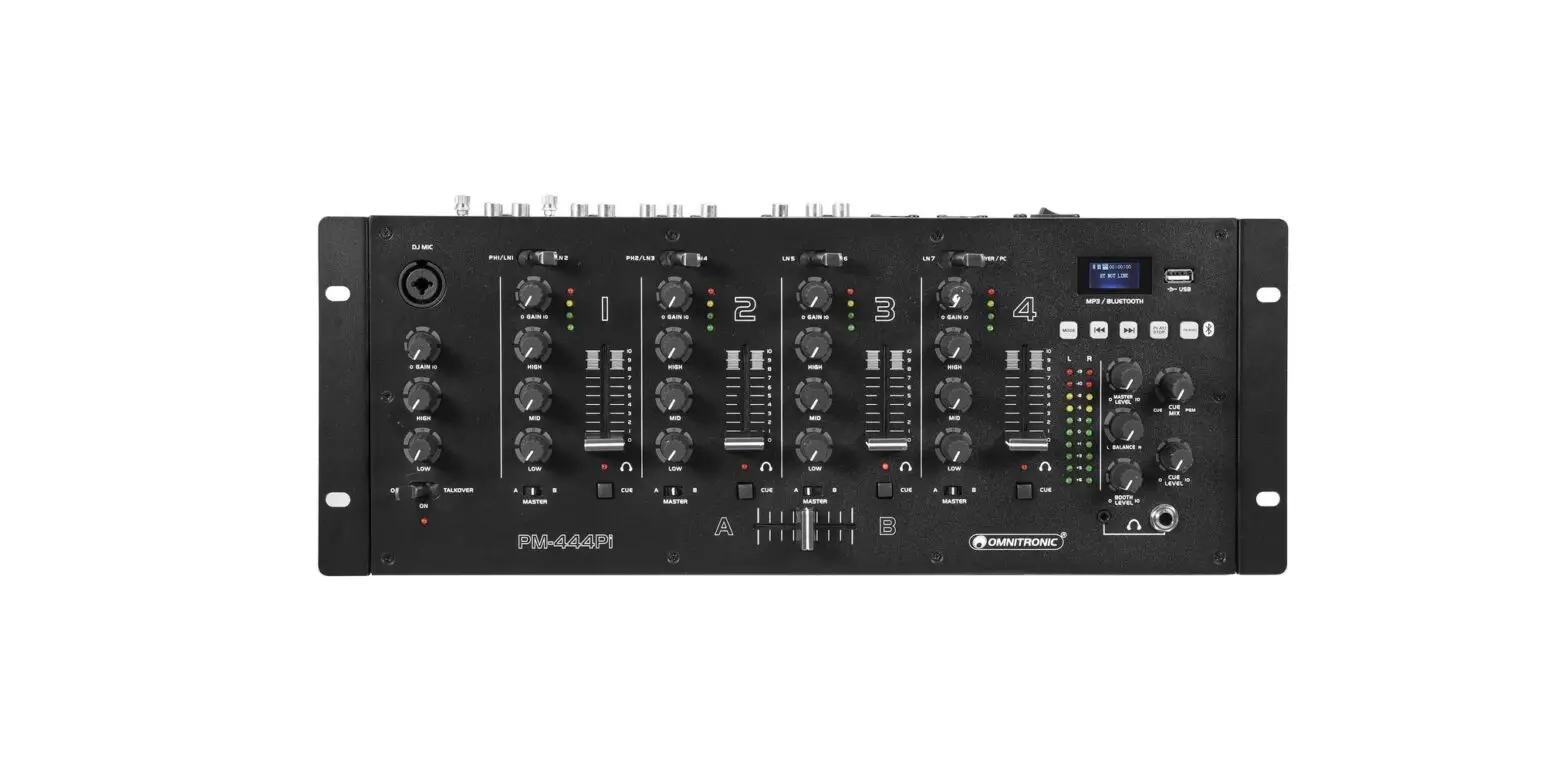 Omnitronic Pm-444pi 4 Channel Dj Mixer With Bluetooth User Manual