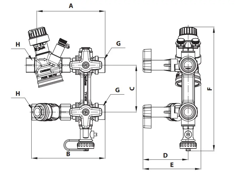 Danfoss AB QM 4 0 Flexo Flexible PICV connection set for Fan Coil Units - figure 16