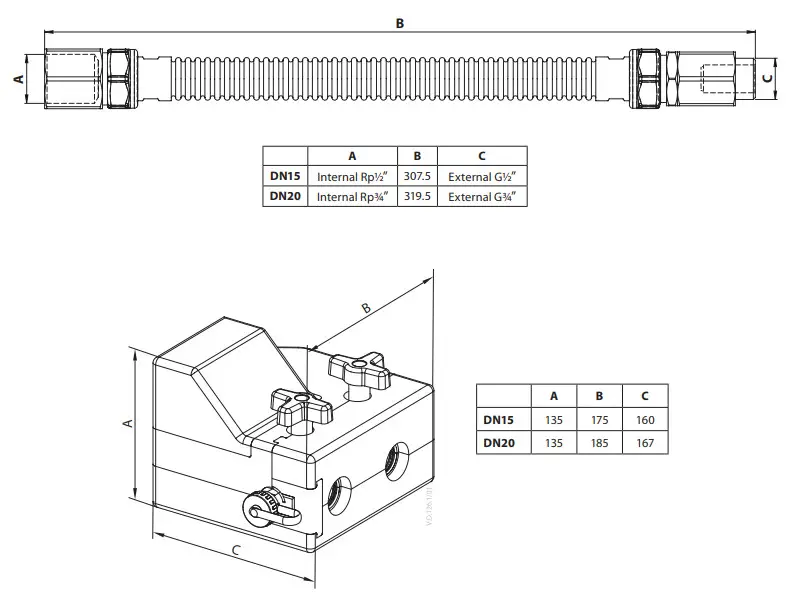 Danfoss AB QM 4 0 Flexo Flexible PICV connection set for Fan Coil Units - figure 19