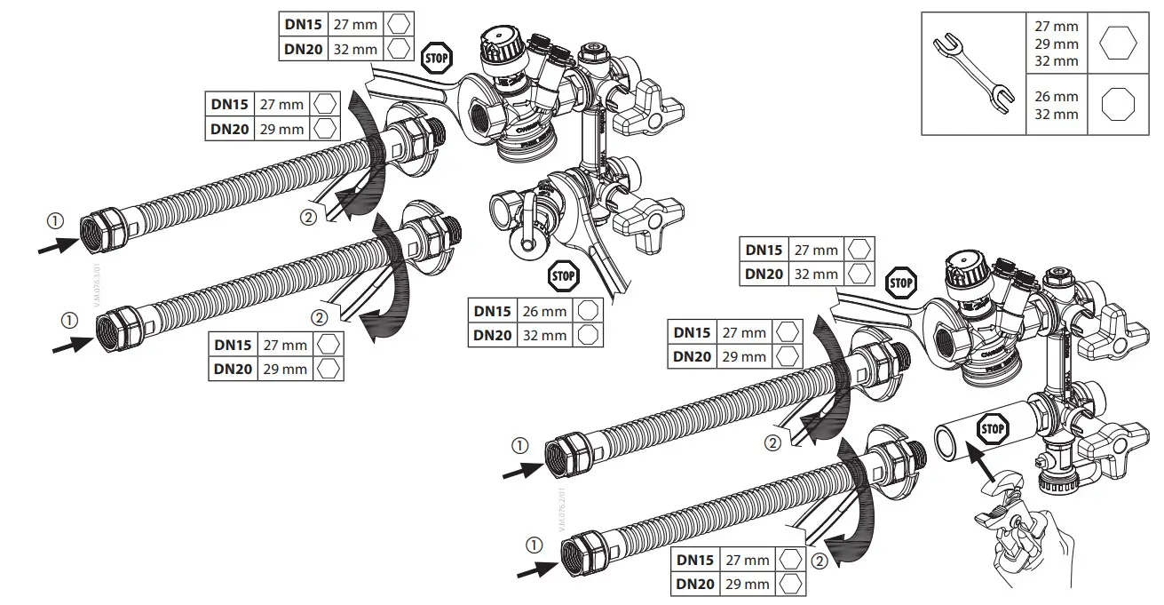Danfoss AB QM 4 0 Flexo Flexible PICV connection set for Fan Coil Units - figure 2