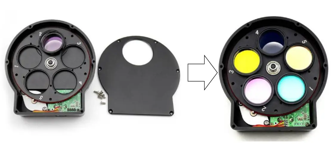 ZWO EFW Mini 1.25 Inch Electronic Filter Wheel FIG 1