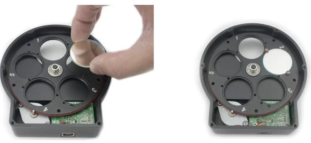 ZWO EFW Mini 1.25 Inch Electronic Filter Wheel FIG 2