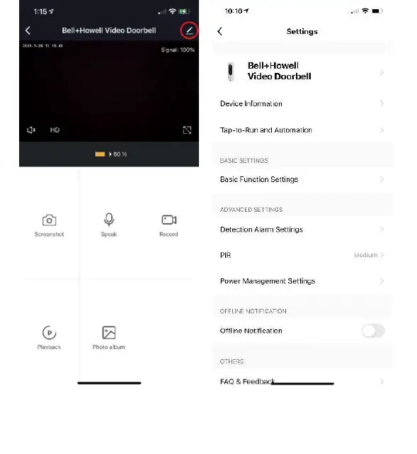 BELL HOWELL BHDC1A Video Doorbell fig 10
