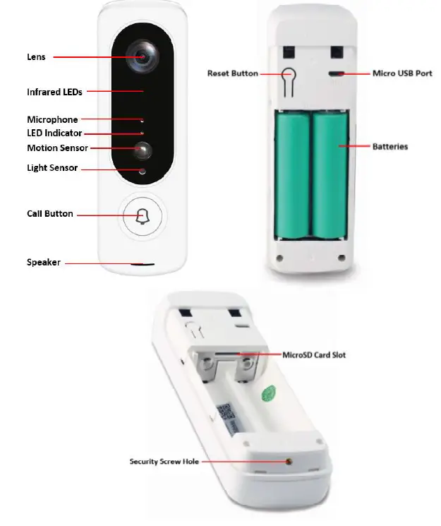 BELL HOWELL BHDC1A Video Doorbell fig 2