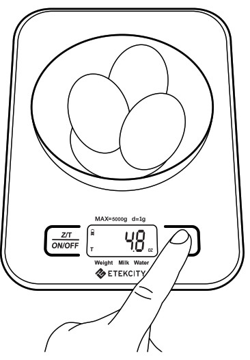 ETEKCITY Digital Kitchen Scale - measurement