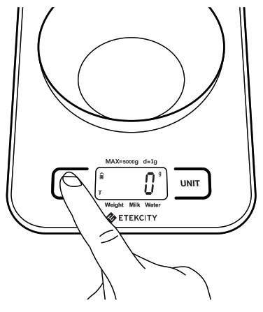 ETEKCITY Digital Kitchen Scale - screen should