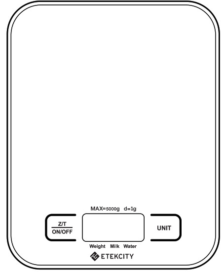 ETEKCITY Digital Kitchen Scale