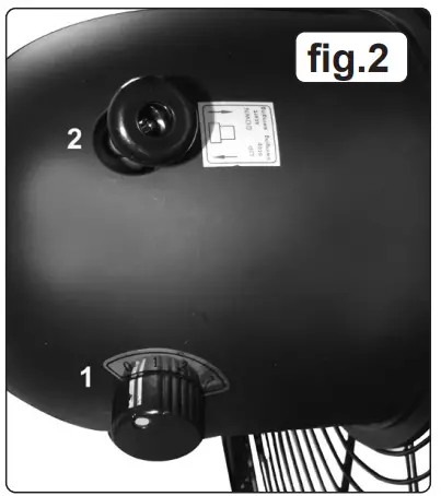 SEALEY HVF20PO 20 Inch Industrial High Velocity Oscillating Pedestal Fan - fig 2