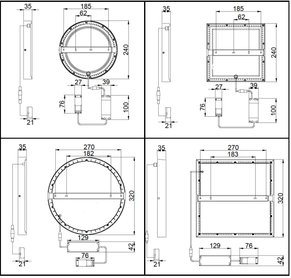 resistex 759364 Plafoled Sleek Design LED Wall Ceiling Light fig 1