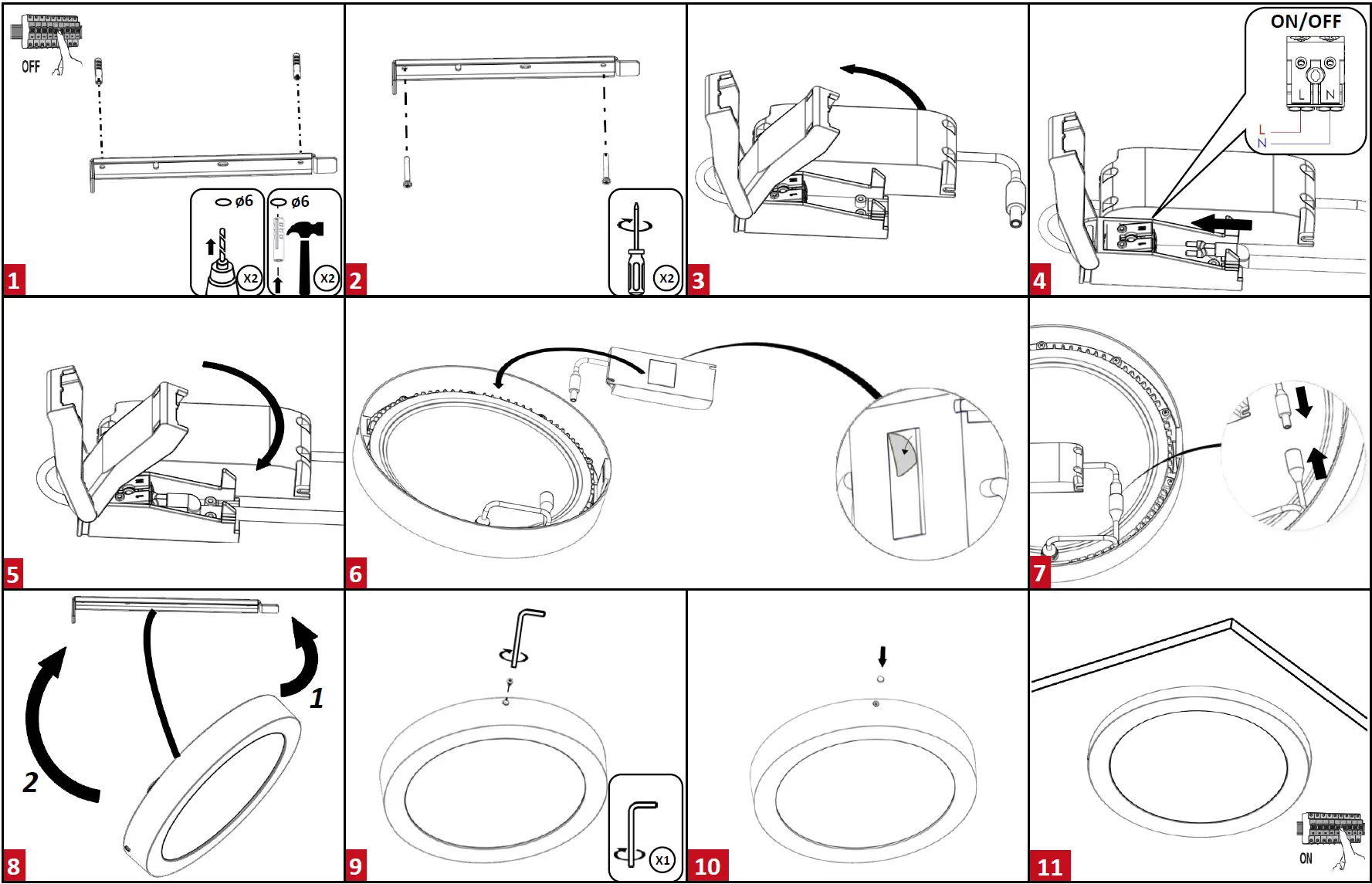 resistex 759364 Plafoled Sleek Design LED Wall Ceiling Light fig 2