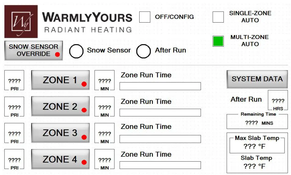 WarmlyYours SC-MZ-TOUCH ZoneBraker Touchscreen Multi-Zone Snow Melting Controller User Manual - Access to FAQ and Troubleshooting section