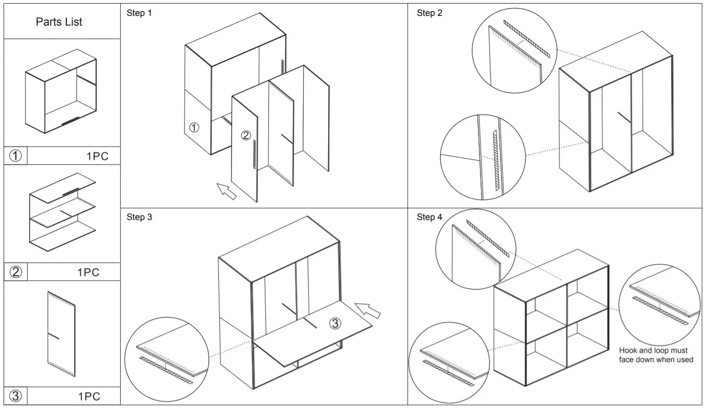 Kmart 4 Cube Fabric Storage Unit