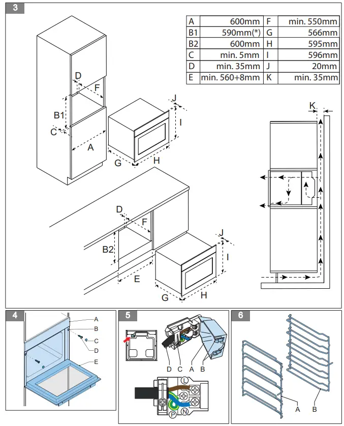 INVENTUM IOM6035RT Built In Multifunctional Oven - figure 3