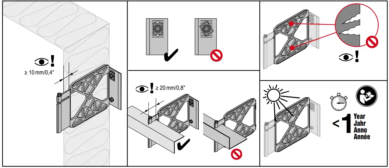 HILTI MFT FOX HT Rain Screen Bracket - 2