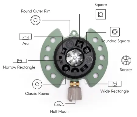 HOSELINK 5640WG 9 Pattern Sprinkler - fig