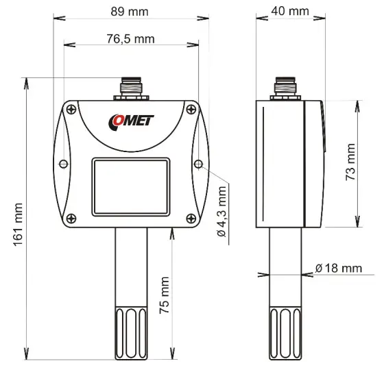 COMET T3110Ex Temperature and Humidity Outdoor Indoor Probe - fig 9