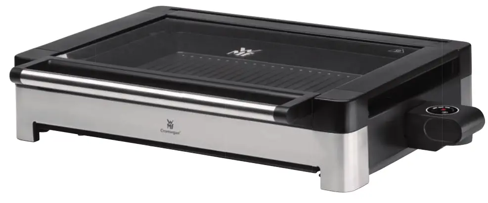 WMF 0415430011 Lono Table Grill Ribbed with Glass Lid