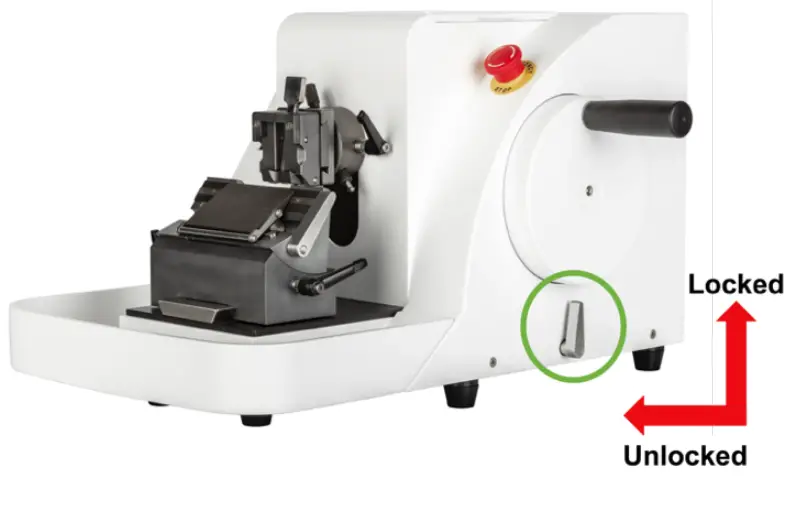 Turn and lock the handwheel