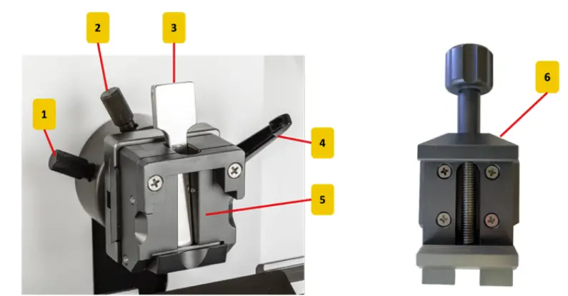 RF-1000 Specimen Head Clamp Anatomy