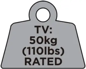 Rated weight - TV
