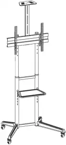 kogan KASTTVPB70A PORTABLE TV MOUNT STAND CART