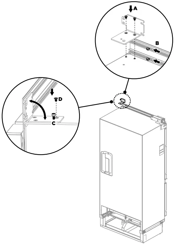 Attaching cavity bracket to appliance