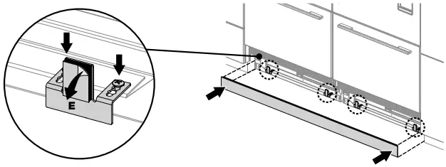 Installing the toe kick Figure 3