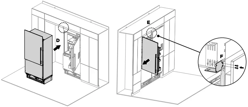 Positioning left hinge