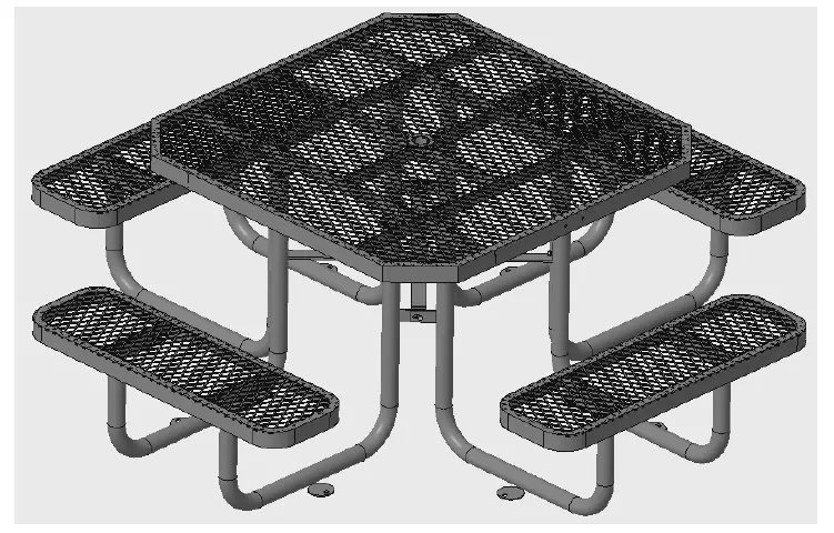 GLOBAL INDUSTRIAL-436CP50-Octagonal-Picnic-Table-FIG- (1)